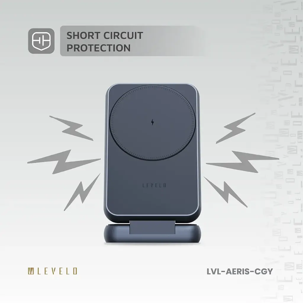 Levelo Aeris 3 in 1 Foldable Wireless Charger - Cloudy Gray