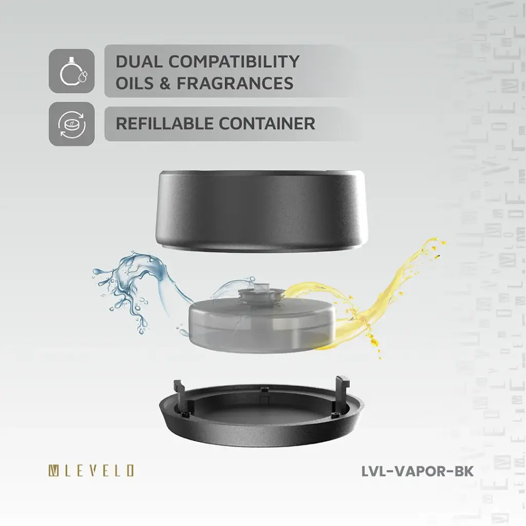Levelo 400mAh Vapor Car Aroma Diffuser - Black