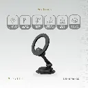 Levelo Aria MagSafe Car Phone Holder With Rotatable Base - Metallic Black