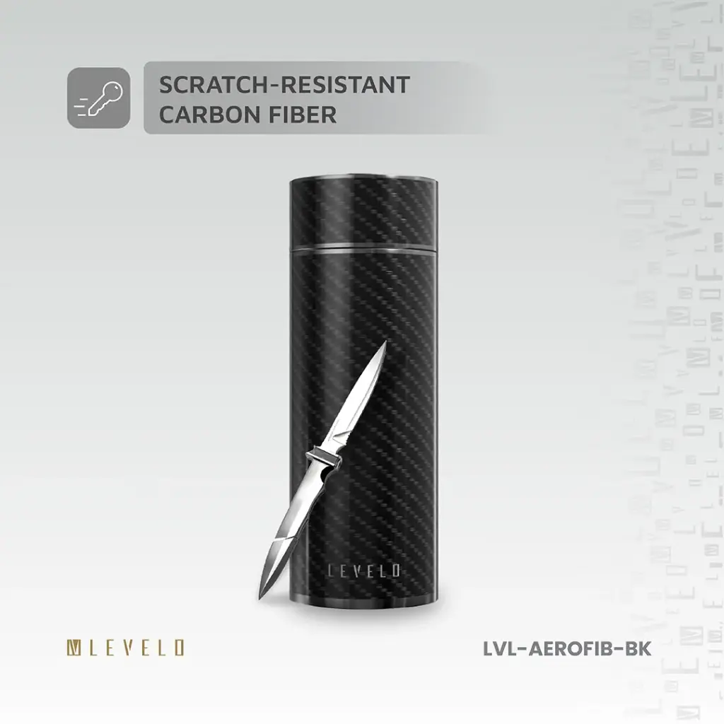 Levelo AeroFiber 350ML Carbon Fiber Bottle - Black