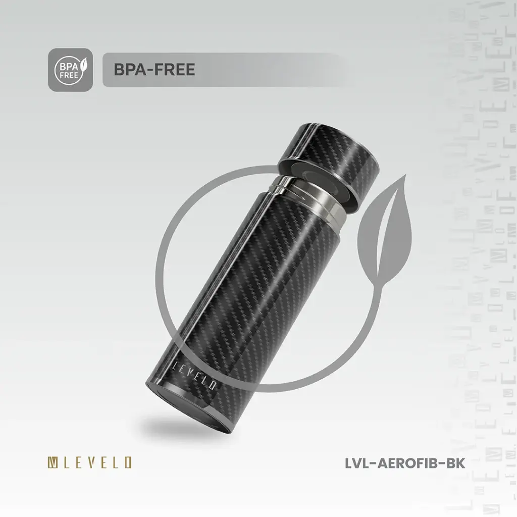 Levelo AeroFiber 350ML Carbon Fiber Bottle - Black