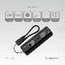 Levelo Nova Pro 5000mAh Power Bank with Flashlight - Black