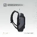 Levelo Lisbon Carrying Laptop/Universal 15.6” Backpack - Black/Grey