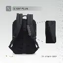 Levelo Lisbon Carrying Laptop/Universal 15.6” Backpack - Black/Grey