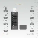 Levelo Lockvault Digital 128GB Encrypted USB Flash Drive - Gray