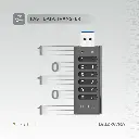 Levelo Lockvault Digital 128GB Encrypted USB Flash Drive - Gray