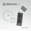Levelo Lockvault Digital 128GB Encrypted USB Flash Drive - Gray