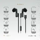 Levelo 2 in 1 TWS Wired Earphones Soundflex - Black