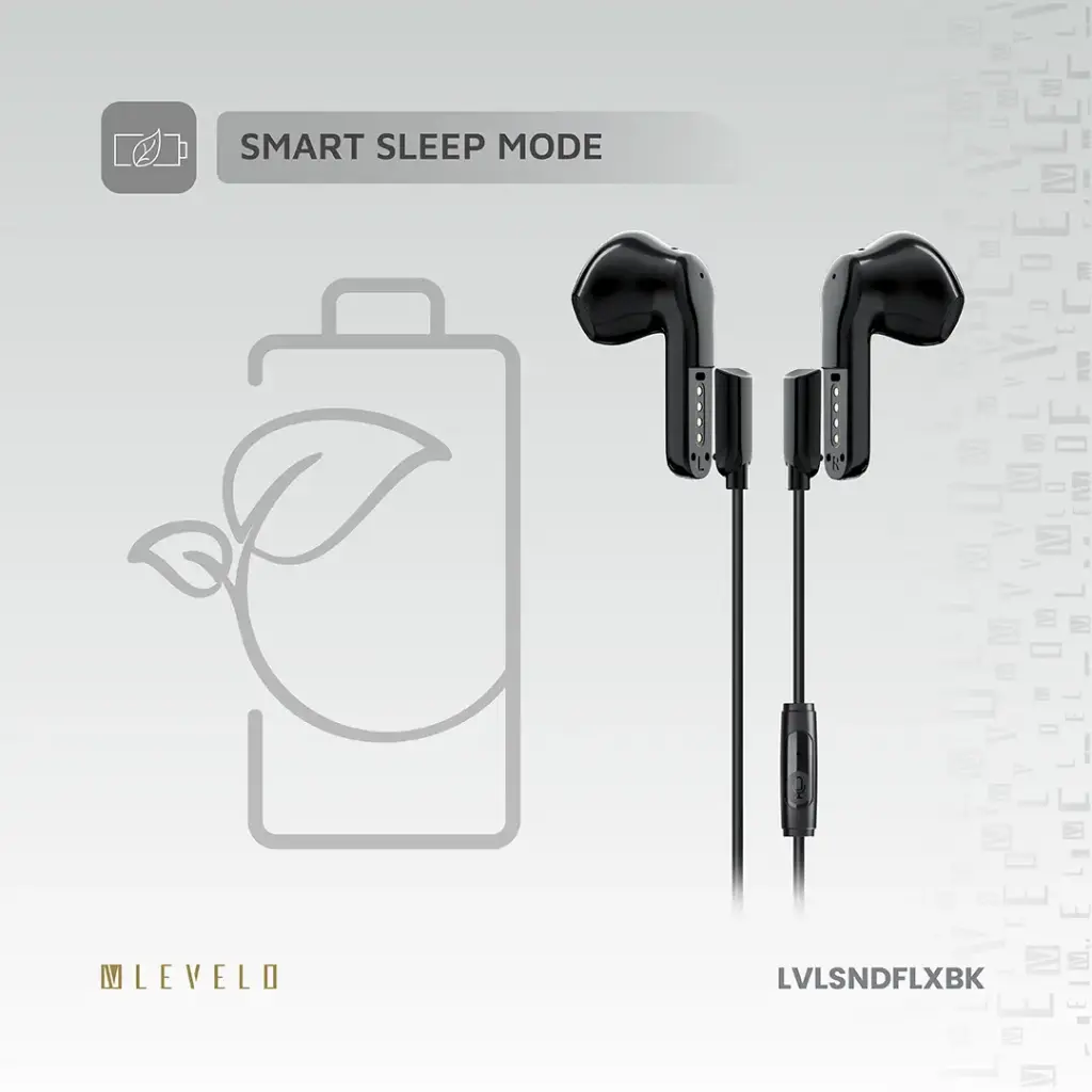 Levelo 2 in 1 TWS Wired Earphones Soundflex - Black
