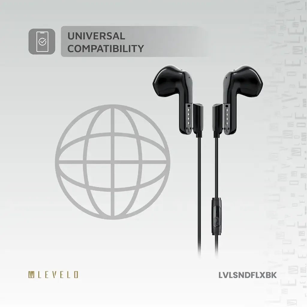 Levelo 2 in 1 TWS Wired Earphones Soundflex - Black