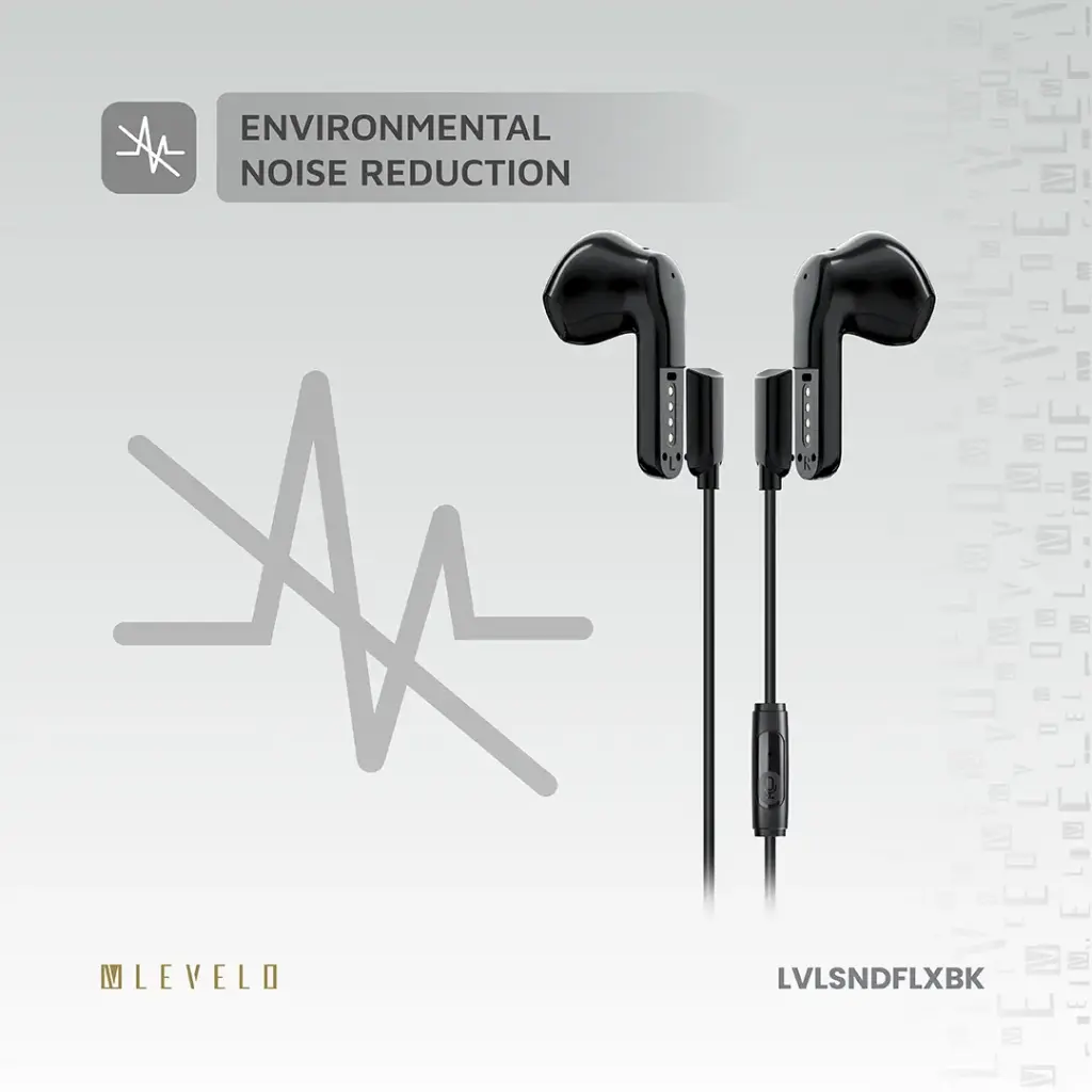 Levelo 2 in 1 TWS Wired Earphones Soundflex - Black