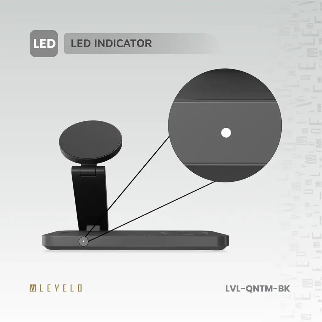 Levelo Quantum 3 in 1 Wireless Charger - Black