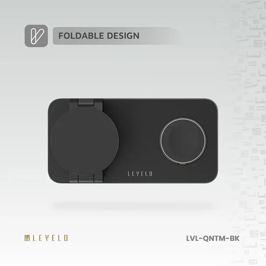 Levelo Quantum 3 in 1 Wireless Charger - Black