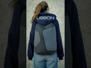 Levelo Lisbon Carrying Laptop/Universal 15.6” Backpack - Black/Grey