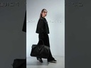 Levelo AllinStyle Saffiano Leather Travel Duffle Bag - Black