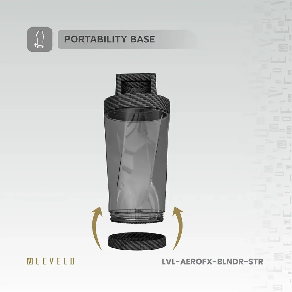 Levelo Portable Carbon Fiber Blender Aeroflex - Smoky Transparent