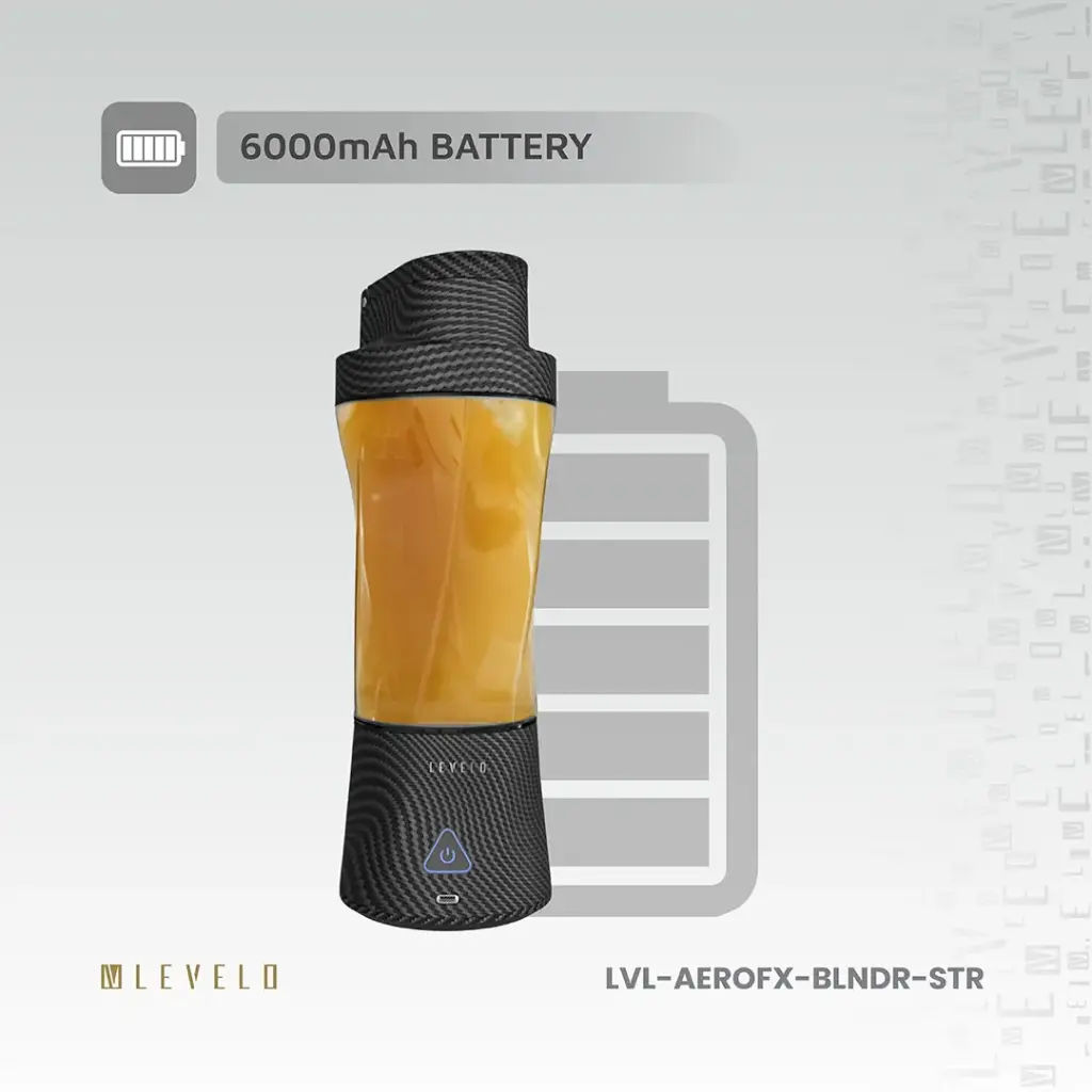 Levelo Portable Carbon Fiber Blender Aeroflex - Smoky Transparent