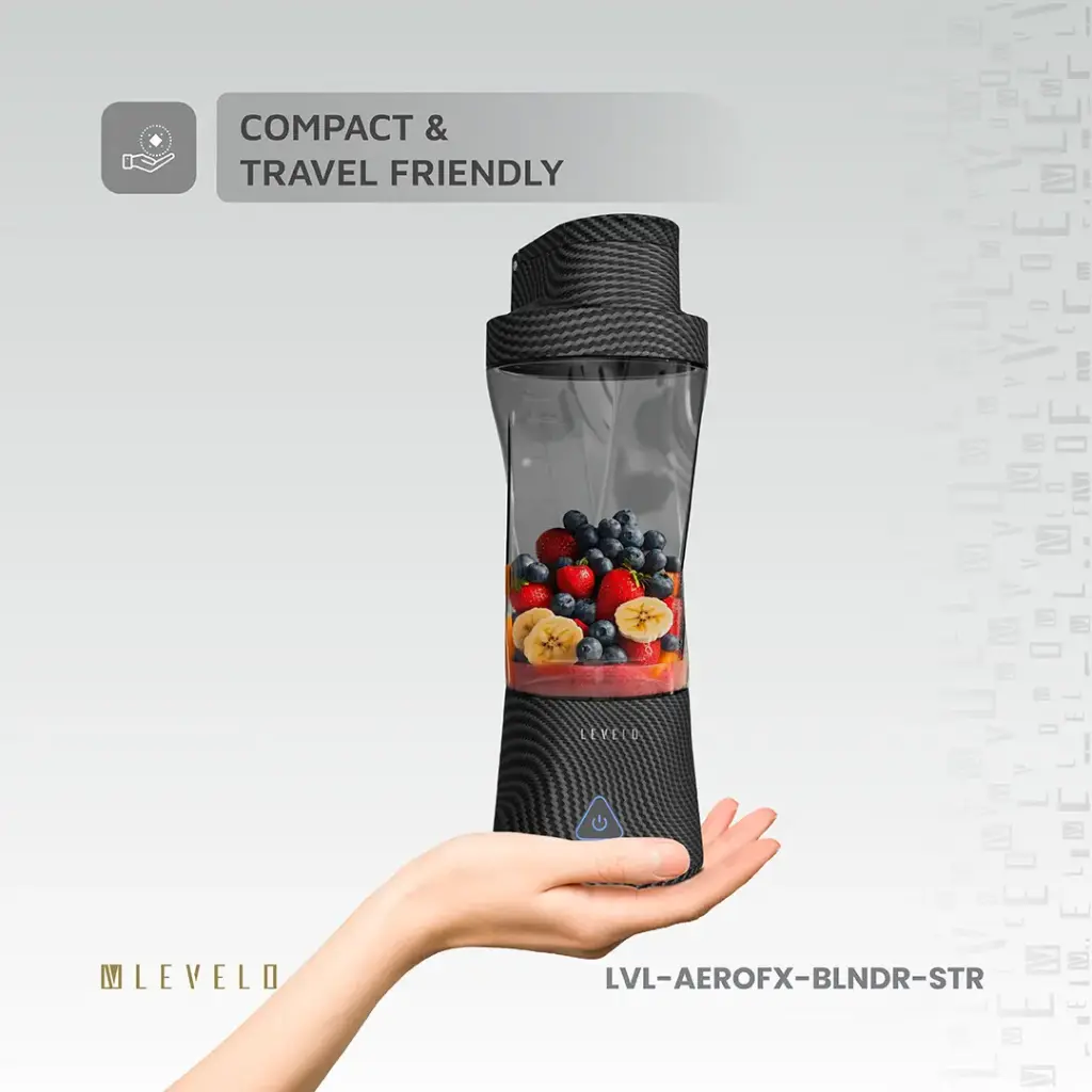 Levelo Portable Carbon Fiber Blender Aeroflex - Smoky Transparent