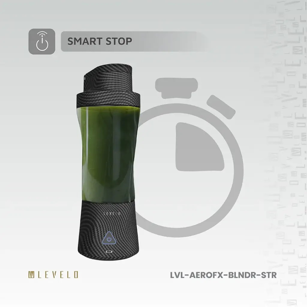 Levelo Portable Carbon Fiber Blender Aeroflex - Smoky Transparent