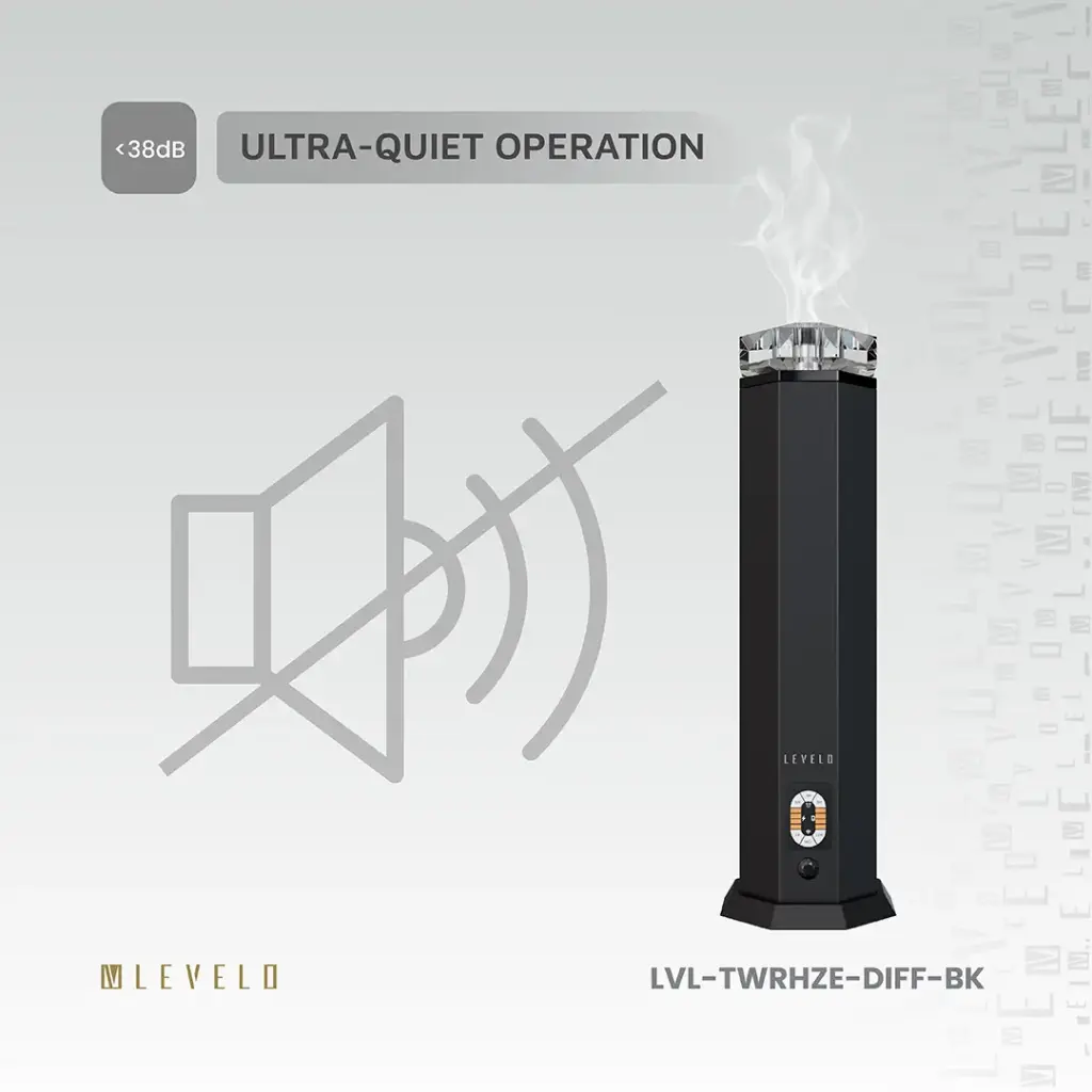 Levelo Ultrasonic Indoor Aroma Diffuser - Black (8).webp
