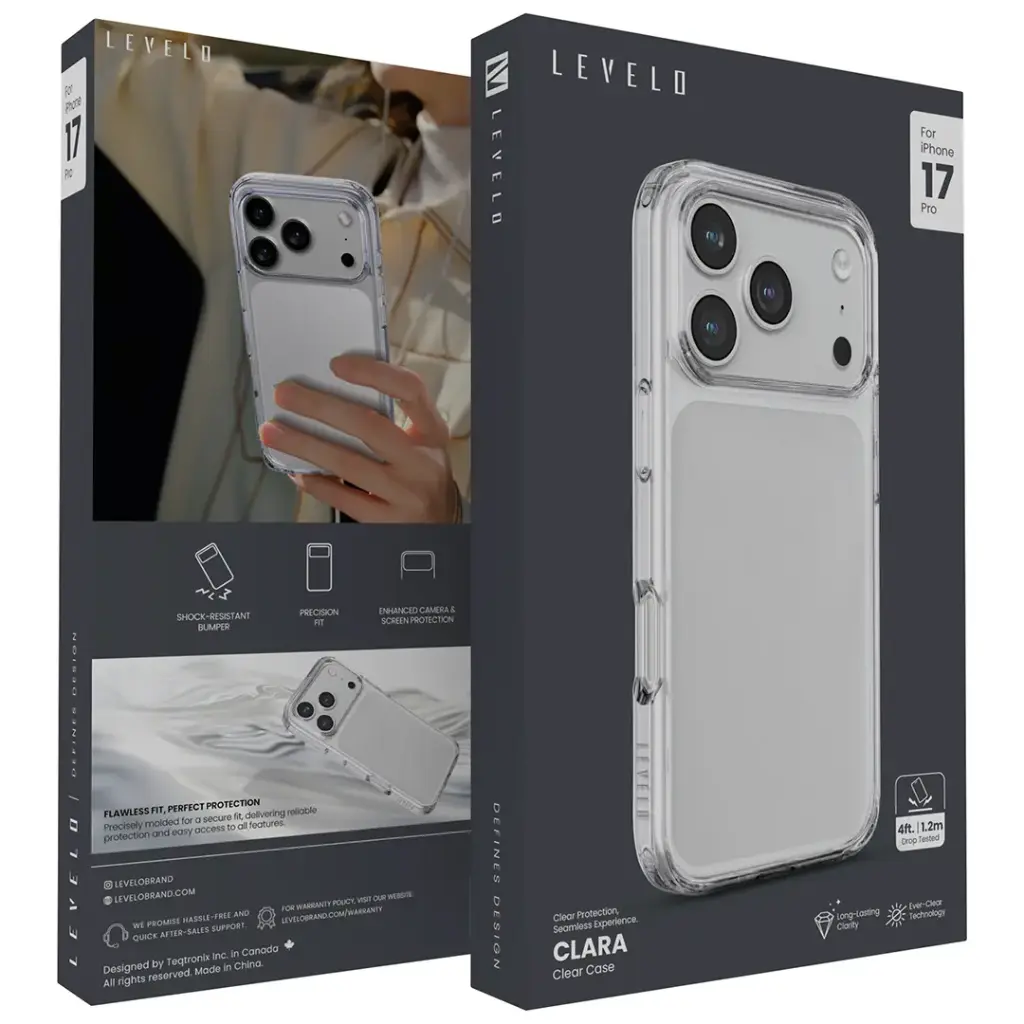 Levelo Clara Clear Case for iPhone 17 Series - Transparent (3).webp