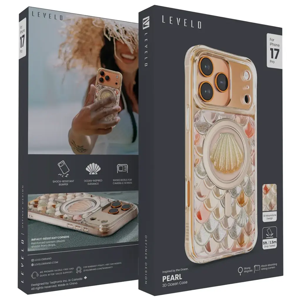 Levelo Pearl 3D Ocean Case for iPhone 17 ProPro Max (2).webp