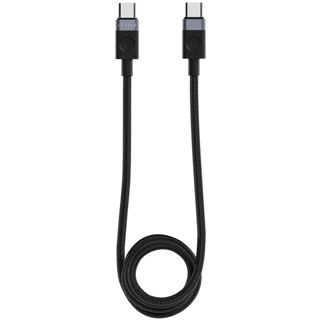 Levelo Vero GaN Single Port Adapter 20W with Type-C to Type-CLightning Cable - Black  Blue (3).webp