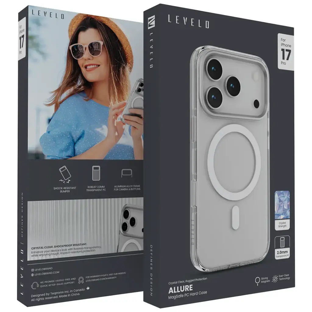 Levelo Allure PC Hard Case for iPhone 17 ProPro Max - Transparent (4).webp