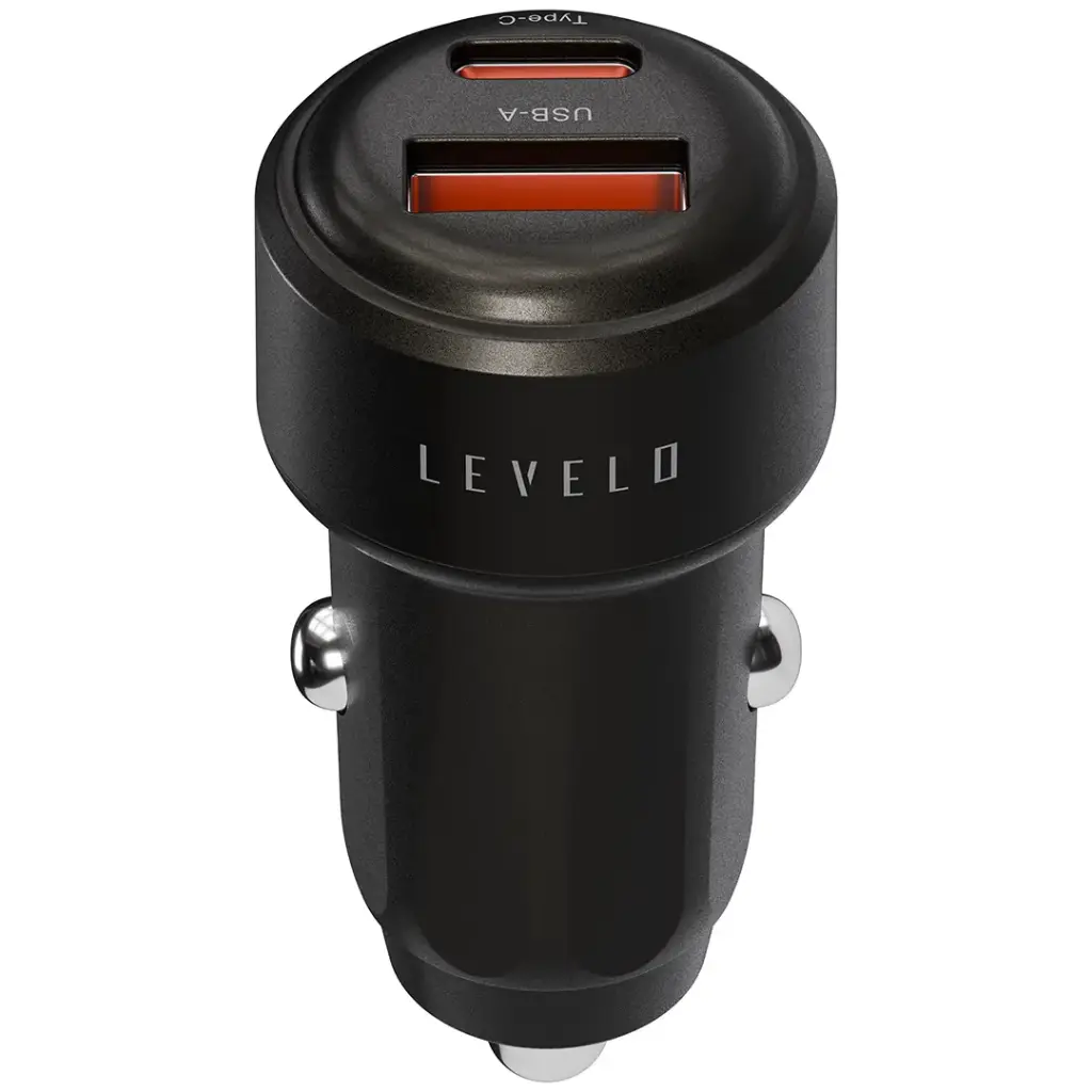 Levelo Nori Mini 60W Car Charger - Gun Grey 3.webp
