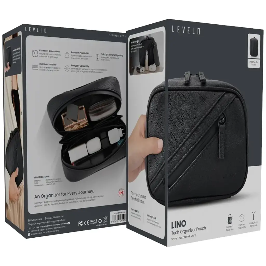 Levelo Lion Tech Organizer Pouch - Black4.webp