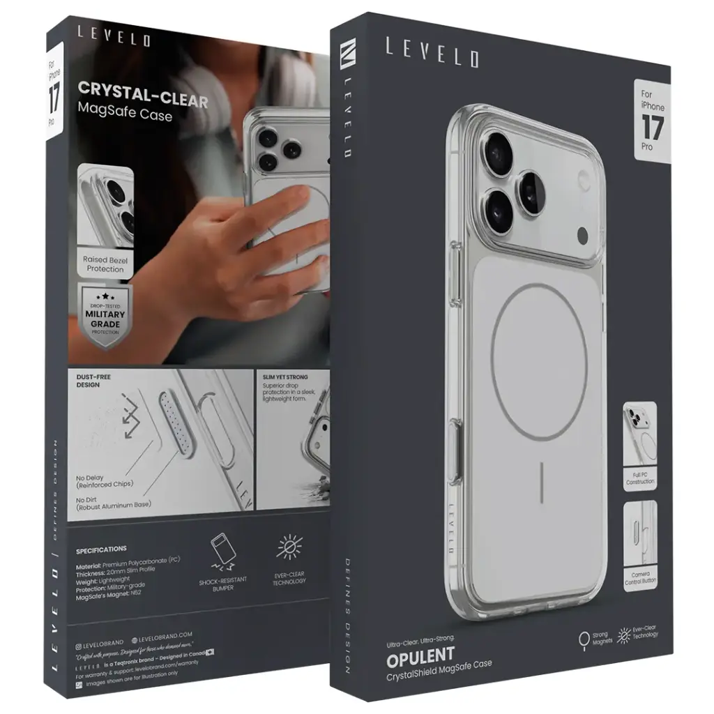 Levelo Opulent Crystal Shield MagSafe Case.webp