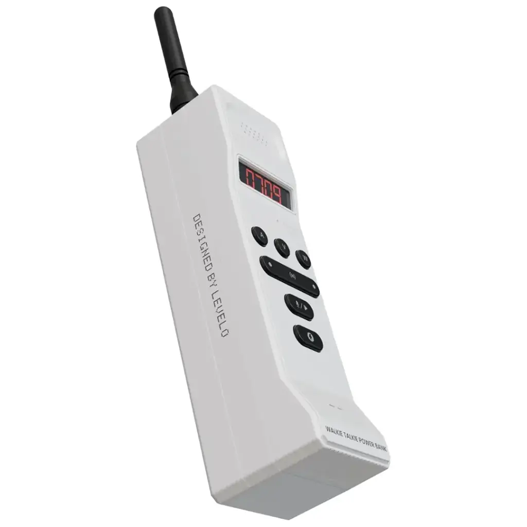 Levelo Revolt 20000mAh Walkie Talkie Power Bank - White4.webp