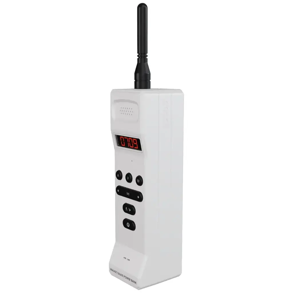 Levelo Revolt 20000mAh Walkie Talkie Power Bank - White5.webp