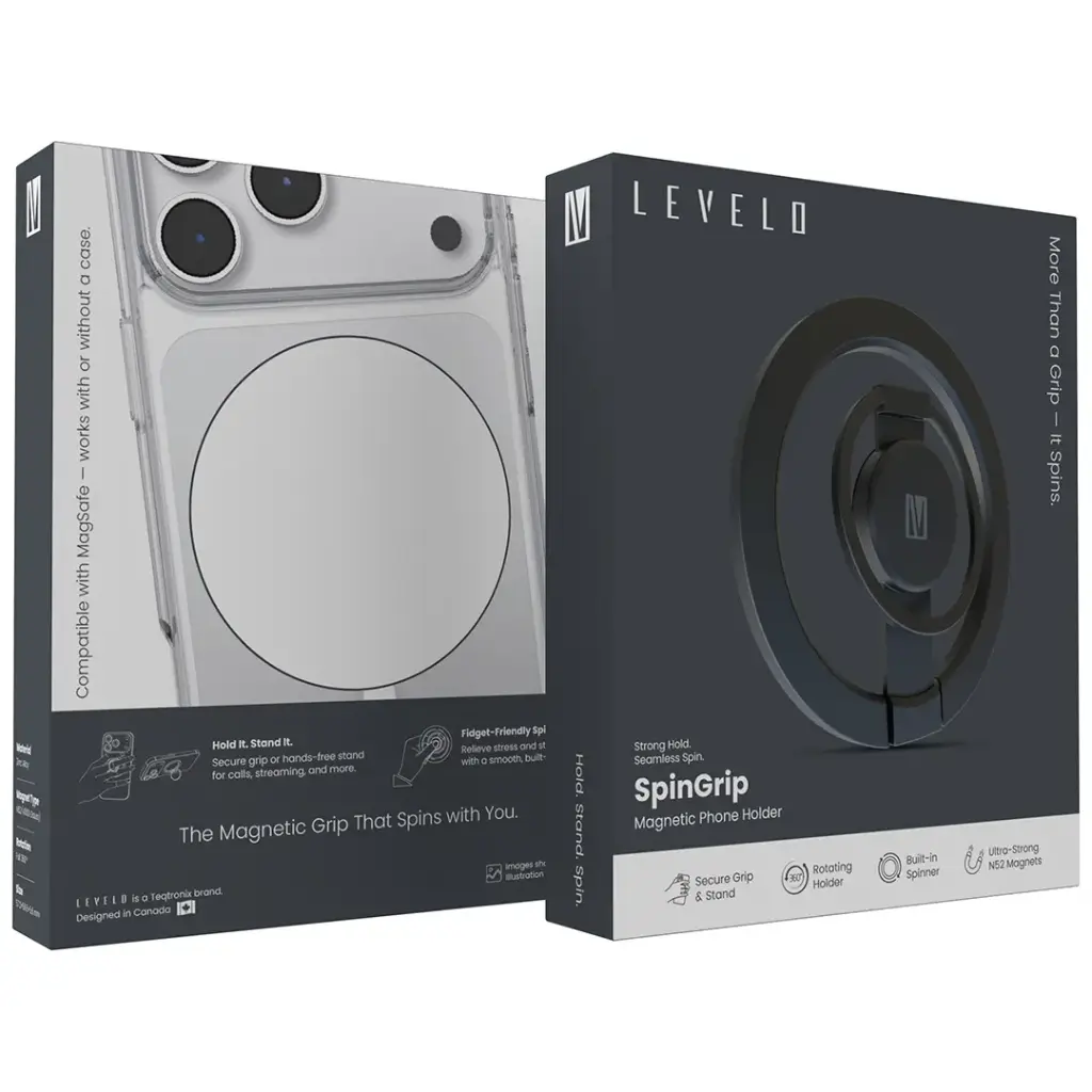 Levelo SpinGrip Magnetic Phone Grip Holder With Spinner.webp