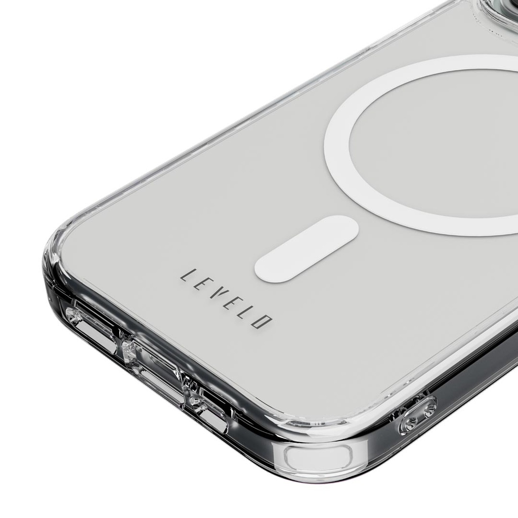 Levelo Clara 3H Anti-Scratch MagSafe Clear Case for iPhone 15 Series