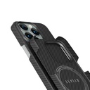 Levelo Sergei 1500D Aramid Fiber Case For iPhone 15 Pro / Pro Max - Black