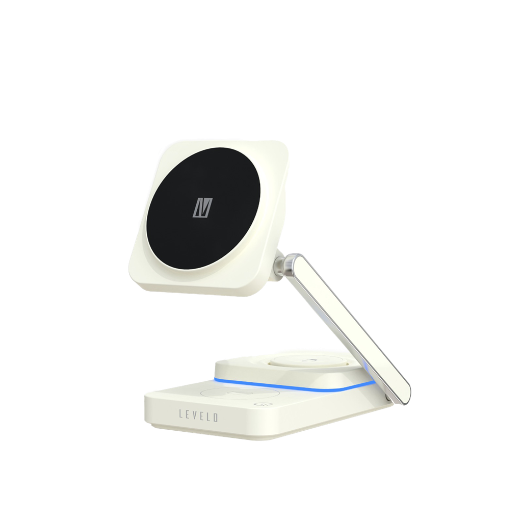 Levelo Aurora 3 In 1 Wireless Charger - White	