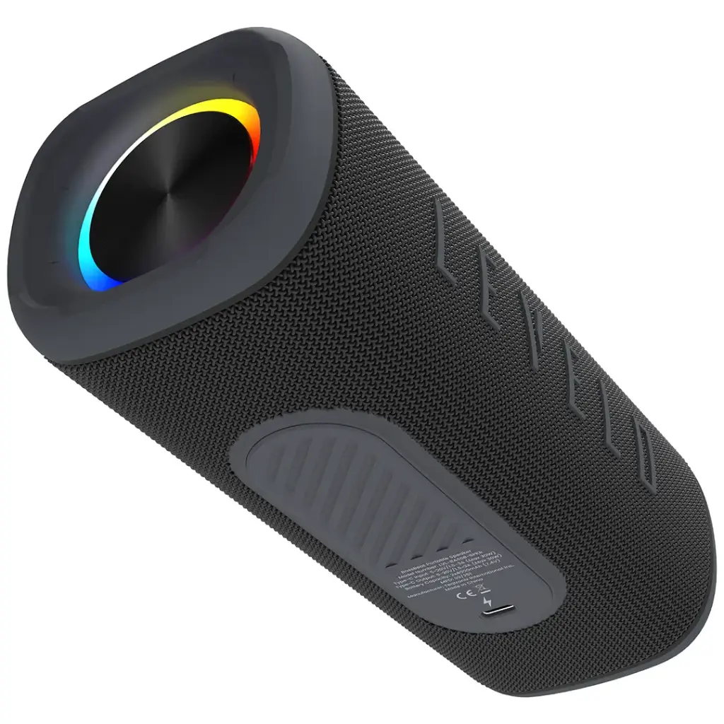 Levelo Bassbeat Portable Speaker With LED Display - Black2.webp