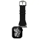 Levelo Toray Silicone & Leather Watch Strap - Black2.webp