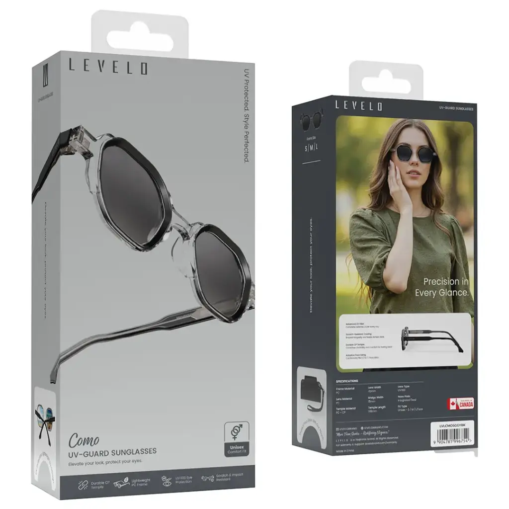 Levelo Como UV-Guard Sunglasses - Black.webp