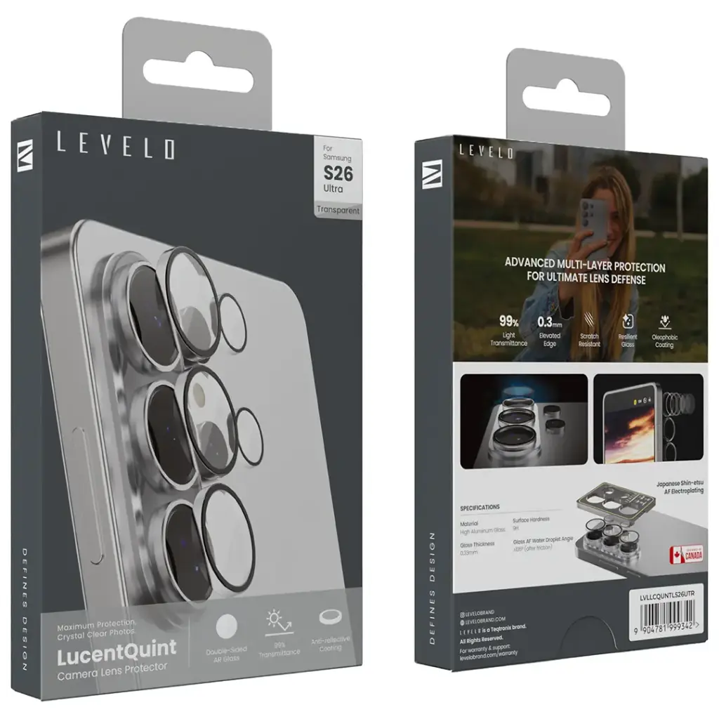Levelo LucentQuint Camera Lens Protector for S26 Ultra - Transparent2.webp