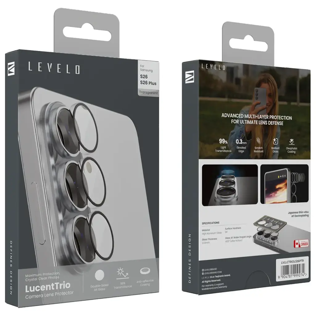Levelo LucentTrio Camera Lens Protector for S26 - Transparent3.webp
