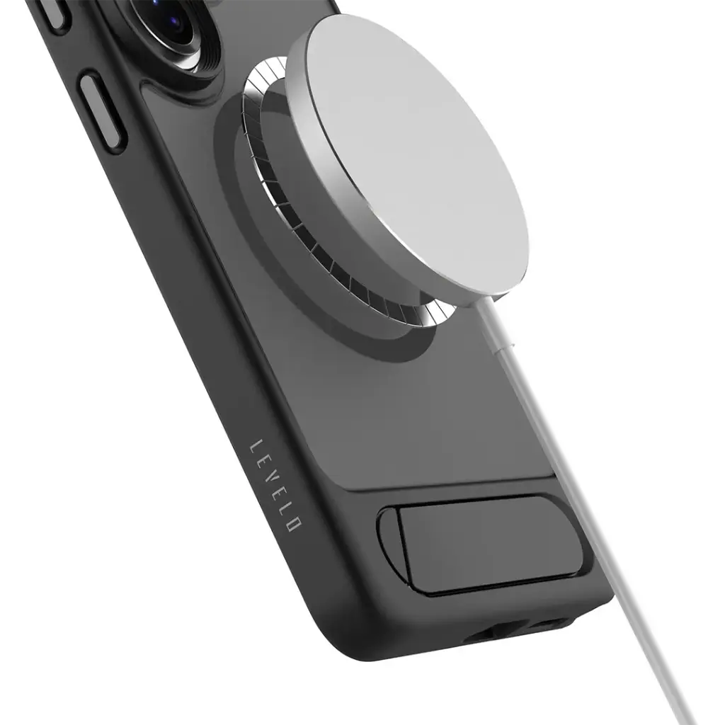 Levelo Matteo Hybrid Kickstand Case for S26 Ultra - Black2.webp