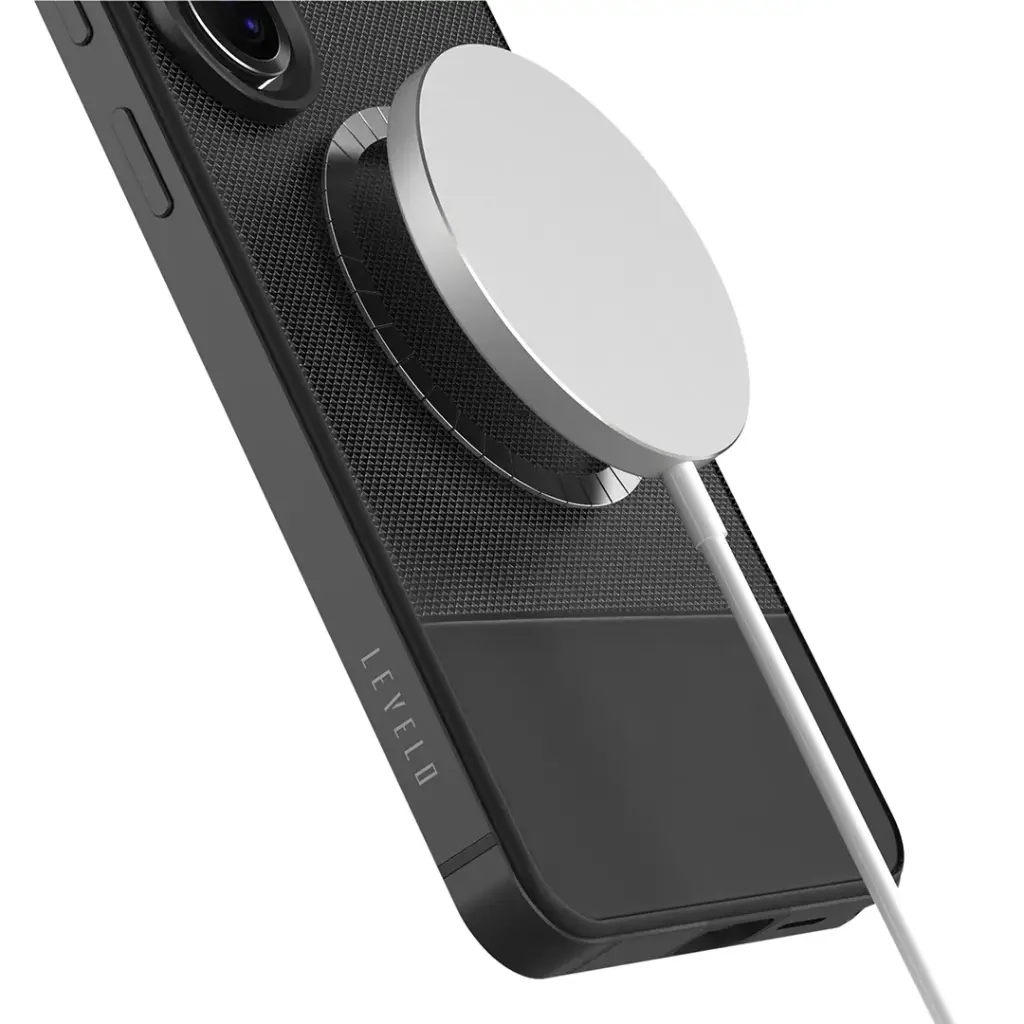 levelo Cuir Leather Hybrid Case for S26 Ultra- Black2.webp