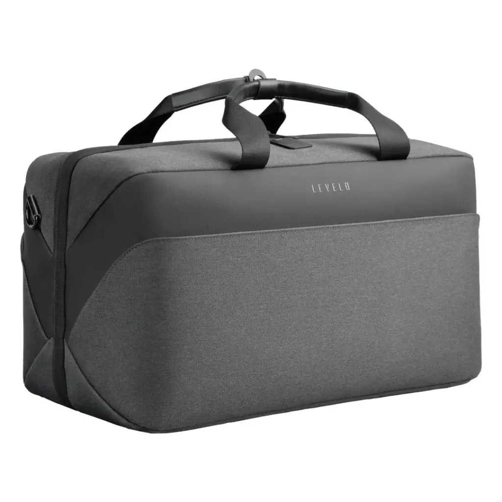 Levelo-Melle-Polyster-Travel-Duffle-Bag-With-USB-Charging-Port-Black-2.webp