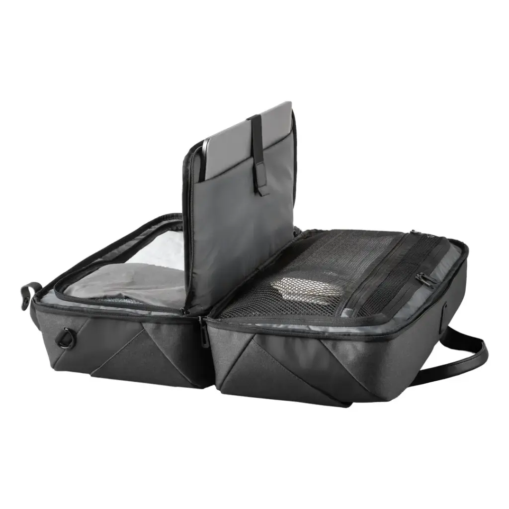 Levelo-Melle-Polyster-Travel-Duffle-Bag-With-USB-Charging-Port-Black-3.webp
