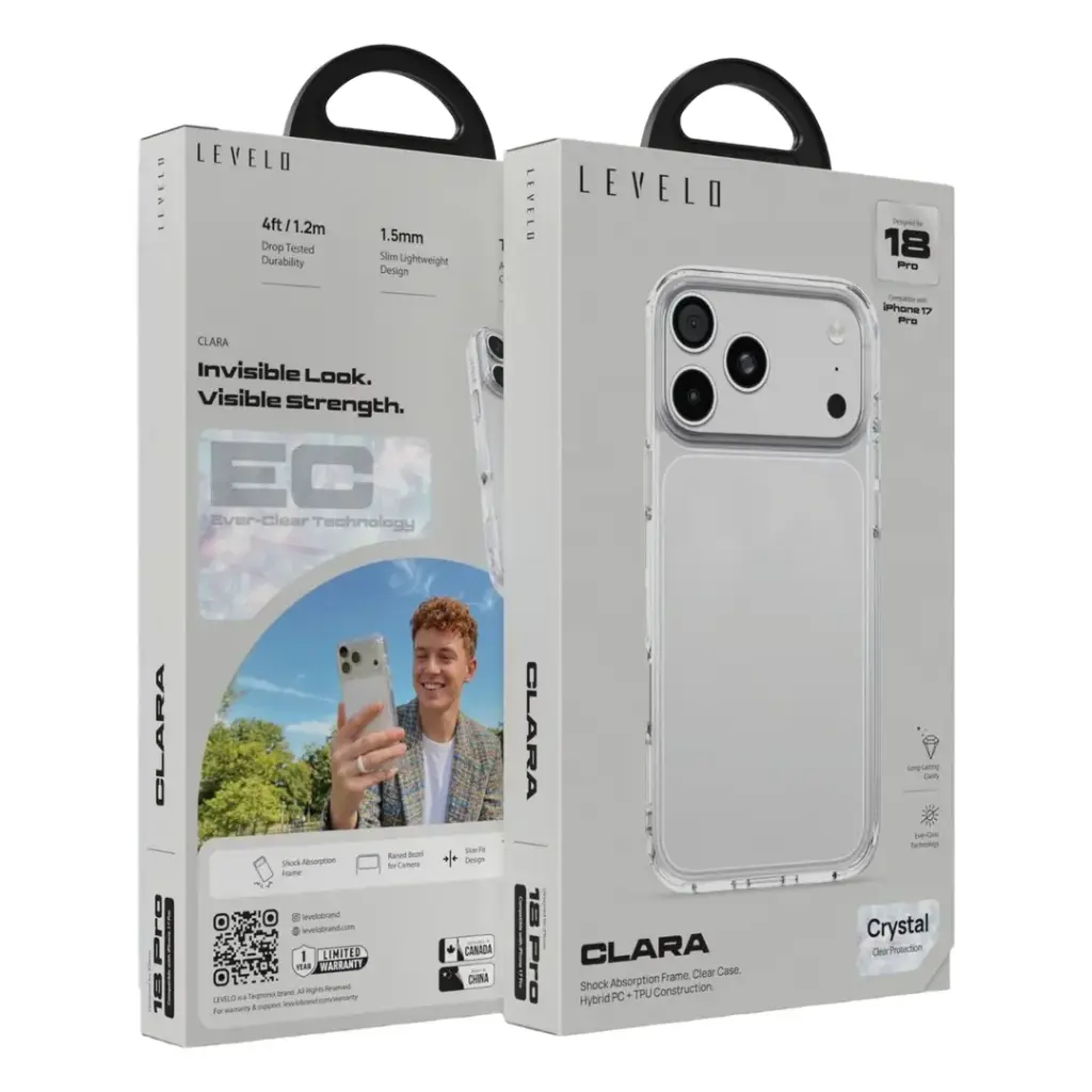 Levelo-Clara-Clear-Case-for-iPhone-18-Pro.webp