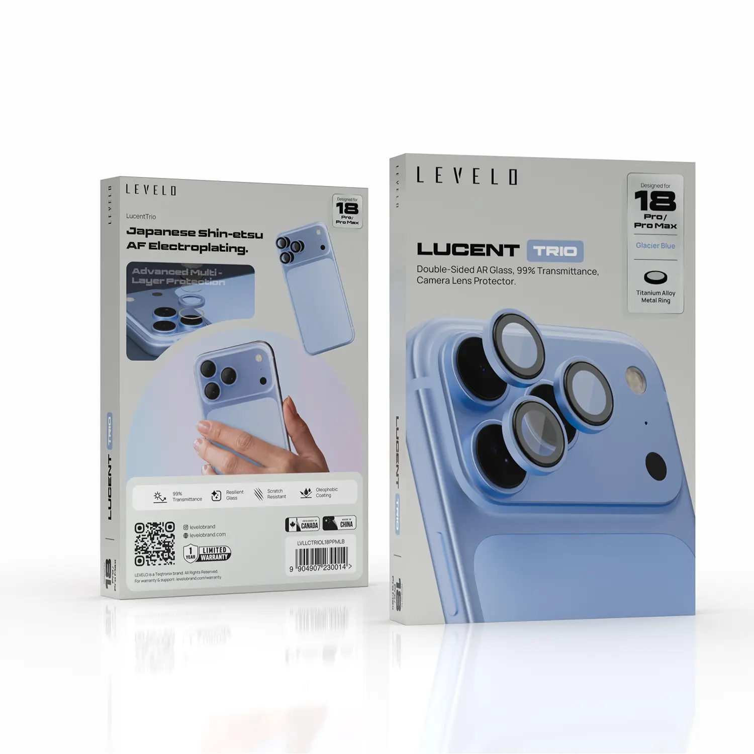 Levelo Lucent Trio Lens Protector for iPhone 18 Pro / Pro Max (LVLLCTRIOL18PPMLB)