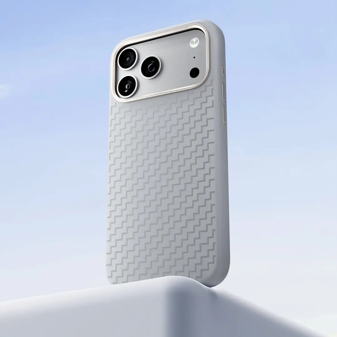 Levelo Fiora MagSafe Liquid Silicone Pattern Case for iPhone 18/17 Pro & Pro Max (LVLFIOM18PWH)