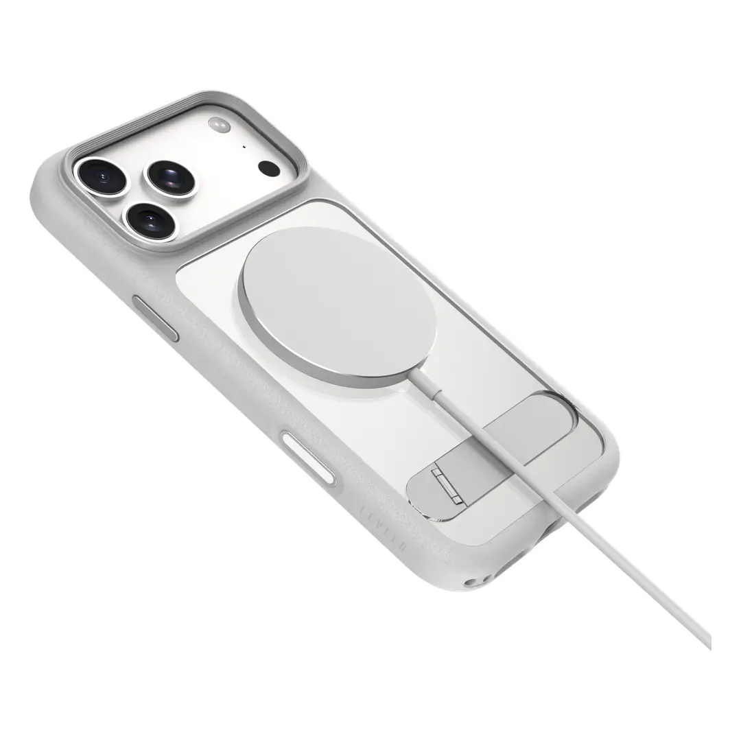 Levelo Matteo MagSafe Kickstand Case for iPhone 18 Pro/Pro Max (LVLMTO18PWH)